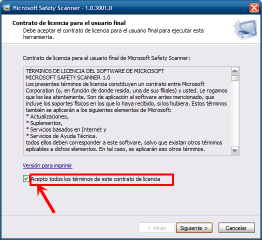 Accept all licence agreement