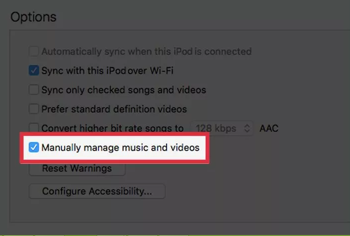 "Manually manage music and videos."