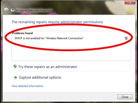 dhcp not enabled