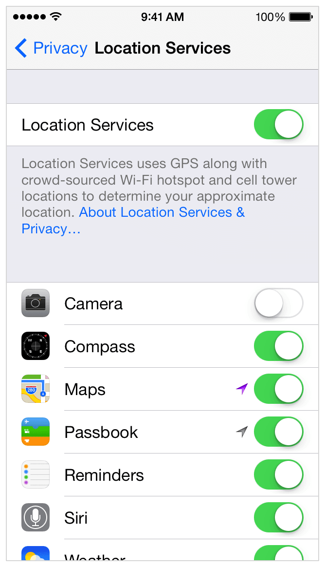 Location Services of iPhone to fix iOS 11.3 Issues