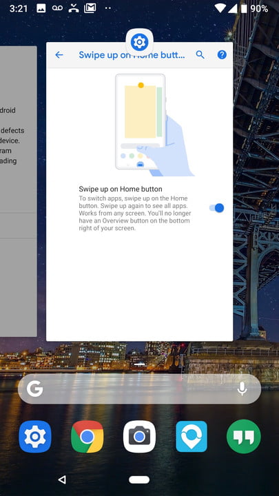 Android 9 Pie new navigation bar