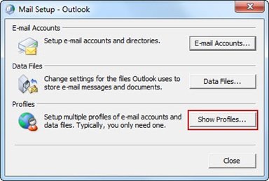 outlook error 0x8004010f windows 10